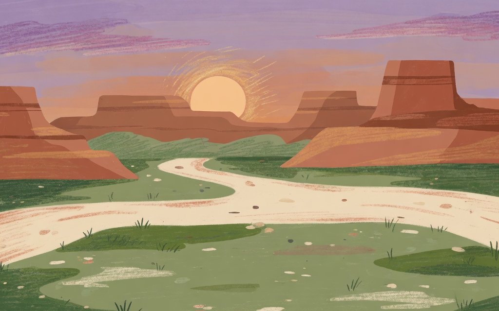 Storybook desert campsite